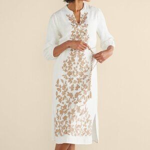 Soft Surroundings Kimora Ivory Embroidered Dress Sz 3X NWT